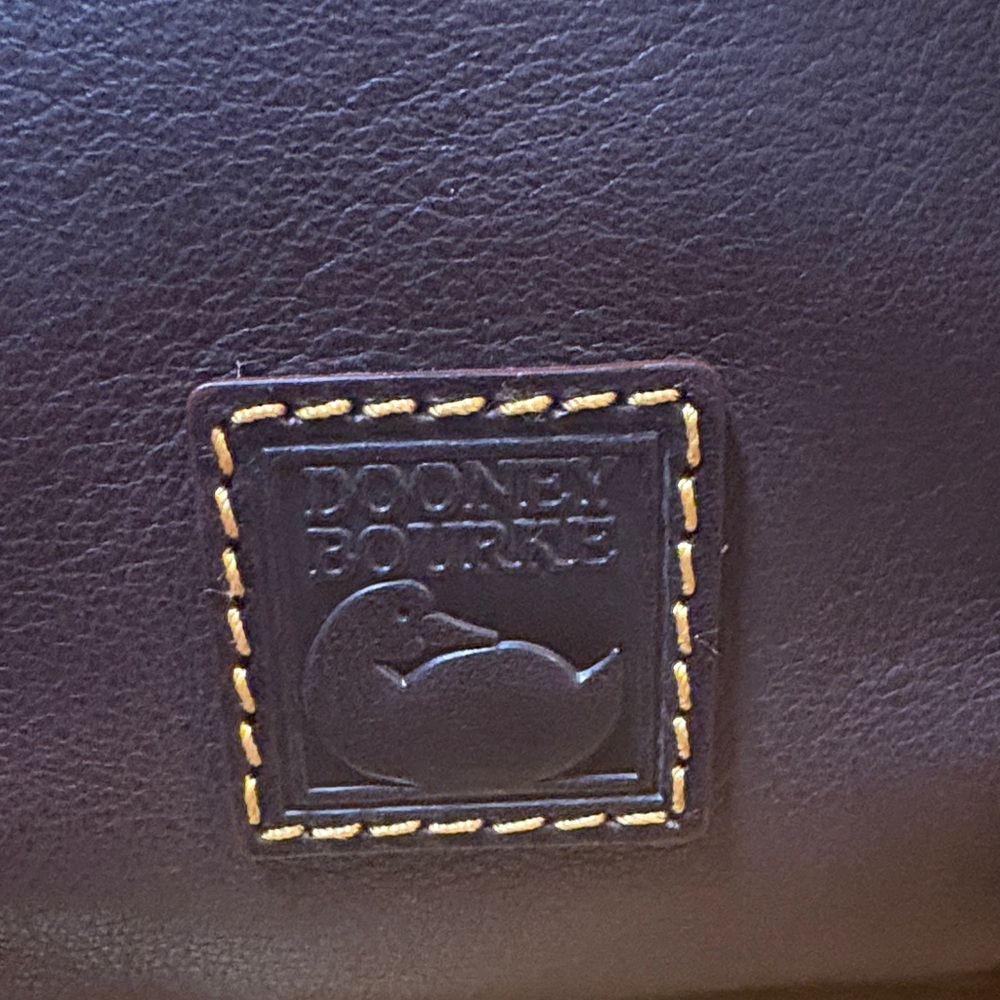 Dooney & Bourke Dark Brown Leather Satchel - Picture 2 of 6